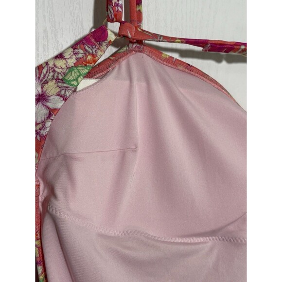 Victoria's Secret One Piece Swim Suit Womens XL Pink Floral Sexy New Tie Waist - Picture 9 of 10